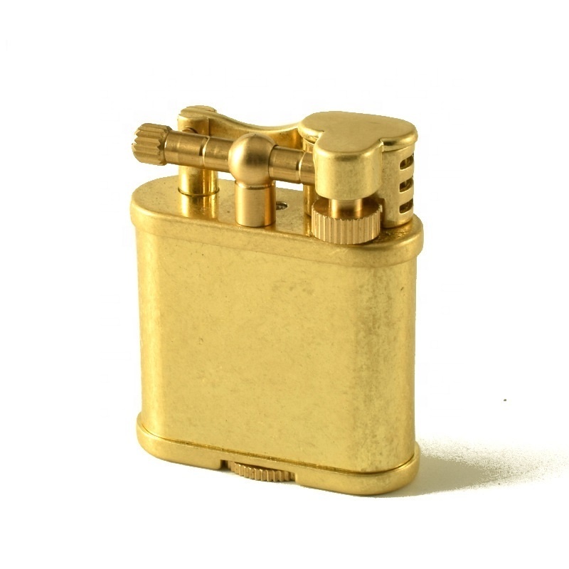 Wholesale Oil Kerosene Vintage Compact Mini Pure Copper Brass Custom Metal Refilling Special Flint Lighter