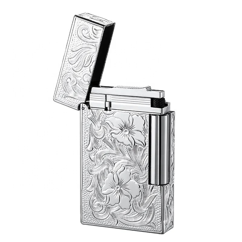 Luxury China Lighters Flame adjustable flame dial butane filler for pipe and cigar use jet-Cut cigar lighters Custom Logo