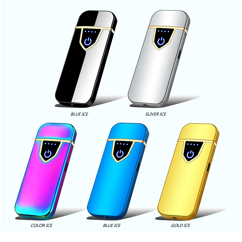 JOFI Wholesale Electric USB Lighter encendedor Fingerprint Touch Screen Rechargeable Electronic Cigarette Lighter custom logo