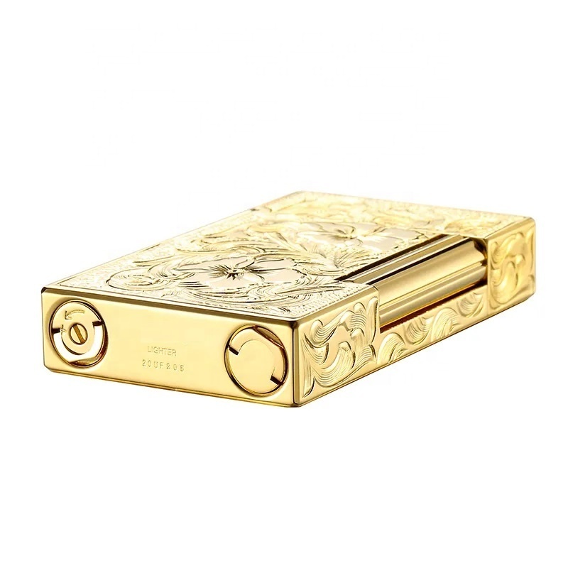 Luxury China Lighters Flame adjustable flame dial butane filler for pipe and cigar use jet-Cut cigar lighters Custom Logo