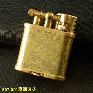 Wholesale Vintage retro matte lighters Custom logo oil refillable automatic ignition metal kerosene cigarette lighter