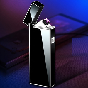 Electric Dual Arc Lighter USB Rechargeable Flameless Windproof Custom Logo Cigarette Plasma Arc Lighters