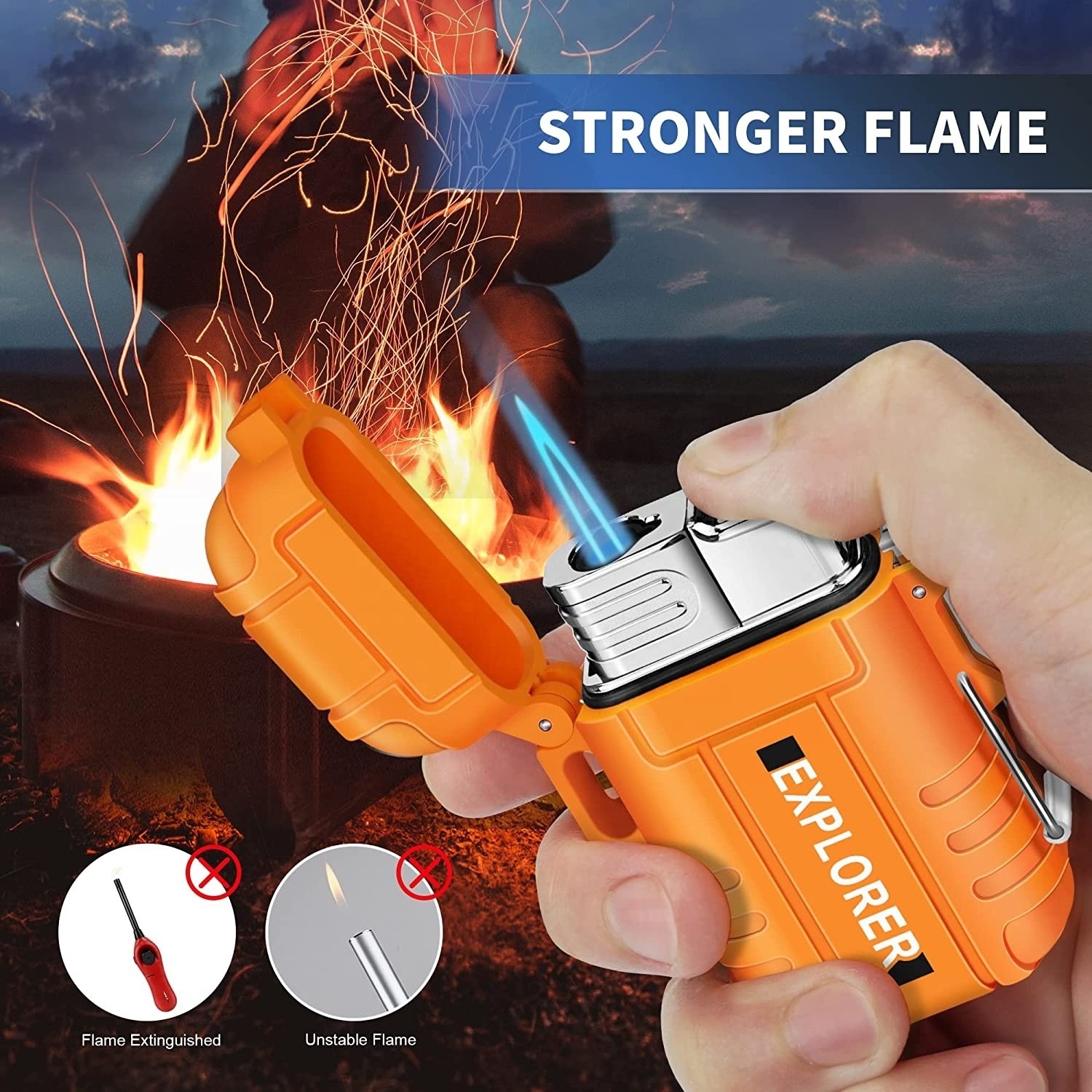 Refillable Flame Torch Jet BBQ Kitchen Cigarette Cigar lighters metal blue flame Butane lighter torch for cigar Custom Logo