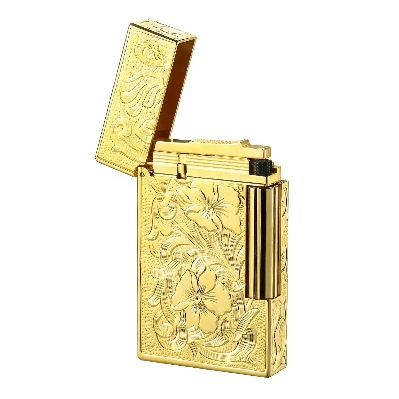 Luxury China Lighters Flame adjustable flame dial butane filler for pipe and cigar use jet-Cut cigar lighters Custom Logo