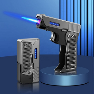 Hot Sell Jet Torch Arc Electric Gun Lighter USB Rechargeable& Butane Refillable Plasma Lighters for Candle Cool Pipe Lighter