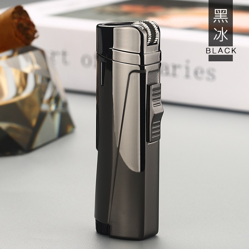 Three Flame Jet Gas Lighter for Cigar & Cigarette & Candle & BBQ Torch Lighter can be Customer's LOGO