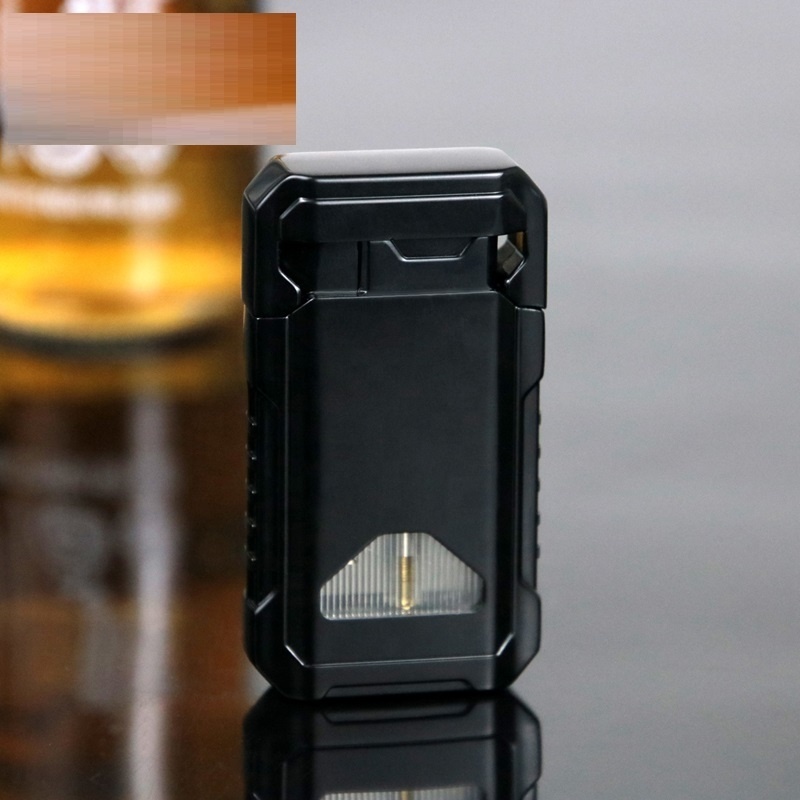 Windproof Jet Flame Refillable Gas Lighter Spirit Cool Candle Butane Torch Lighter For Cigar Outdoor Custom Logo