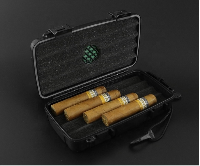 2022 Amazon Hot Sell Custom Logo Cigar Cigarette Tobacco Humidor Case Travel Cigar Humidor Storage Case Box