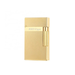 Luxury Pure copper Metal brass retro embossed turbo flint gas butane fire lighter Custom Logo  father's Gift