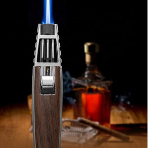 New Hot Sell Custom Logo Jet Flame Gun BBQ Kitchen Butane Gas Blow Torch Lighter Refillable