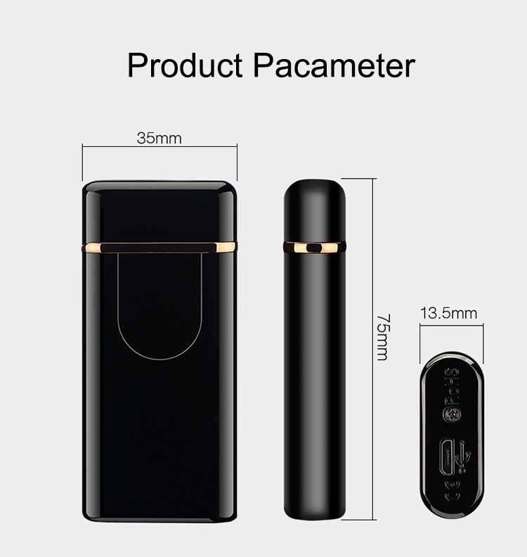 JOFI electric plasma lighter usb charged double X arc pulse encendedor USB windproof rechargeable lighter electric lighters