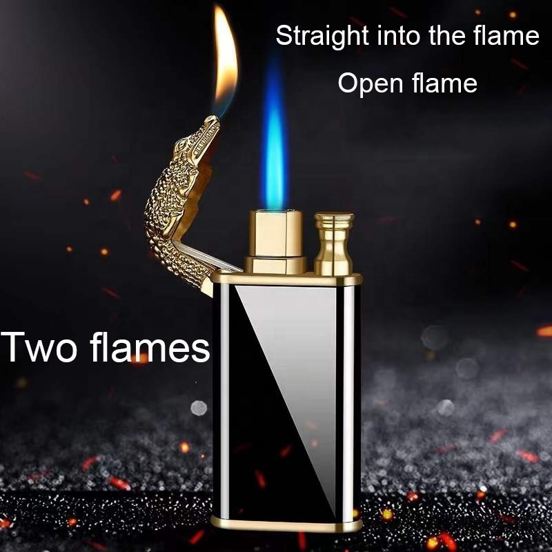 2022 Wholesale  Dragon Butane Gas Refillable Lighters Custom Logo Metal Windproof Jet Torch Cigarette Pipe Smoking lighter