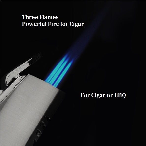 JOFI Wholesale Wholesale Jobon Brand windproof metal cigarette lighter cigar CUSTOM LOGO adjustable gas refillable table torch