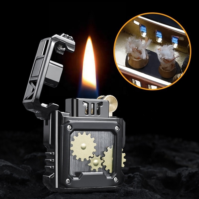 Wholesale Classical design metal flint torch kerosene oil lighter refillable for Christmas gift Men's Gift