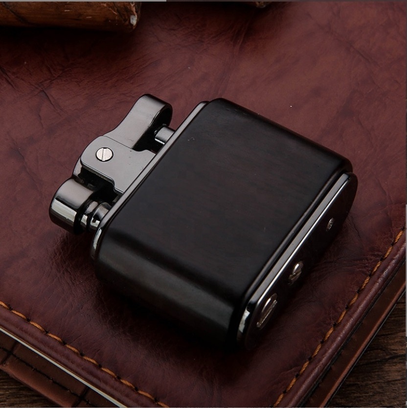 Wholesale Wooden Wood Oil Kerosene Refillable Cigarette Custom Lighter mecheros briquet feuerzeug Logo Smoking Accessories Bulk