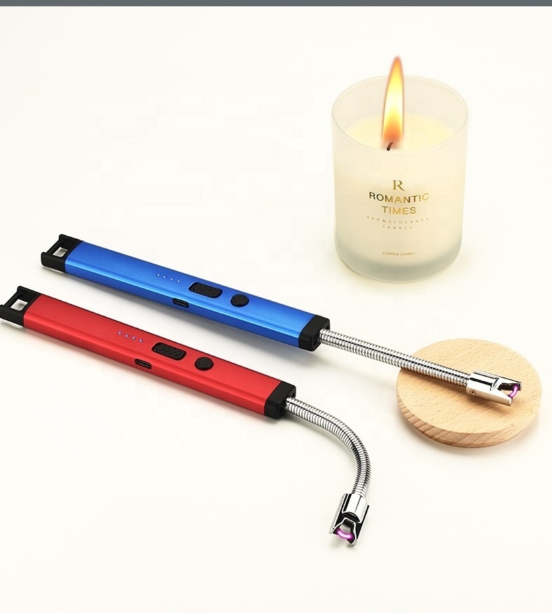 Hot Sell Wholesale Electric Rechargeable Arc LED  Long Neck USB Lighter Candles Gas Stoves Camping BBQ Barbecue Candle Lighter