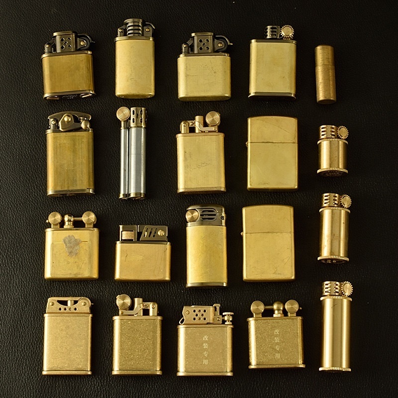 Semi-finished Products of kerosene Flint Copper lighter Custom Logo Lighter Metal Gas Cigar Windproof Cigarette Oil Lighter