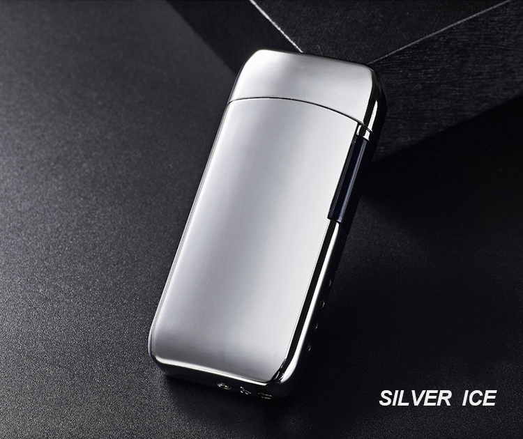 Double Arc Plasma Electric Cigarette Lighter tobacco pipe wholesale lighters with  Touch Switch LED Power Indicator