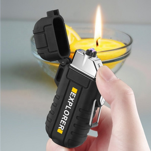 2022 Amazon Best Seller Plasma Lighter Outdoor Waterproof Plastic USB Electric Cigarette Lighters Dual Lighters Custom Logo