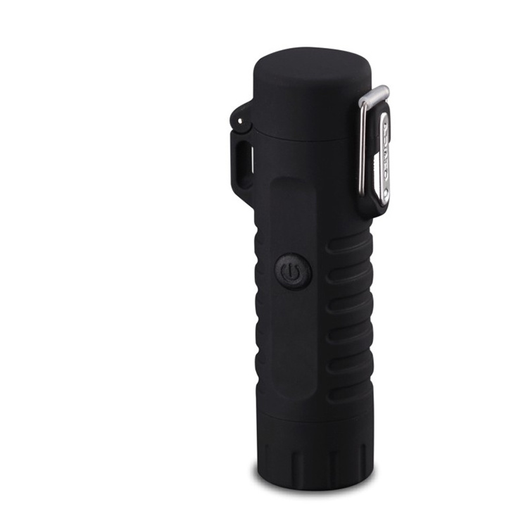 Waterproof Outdoor Electronic USB Rechargeable Lighters, New Style USB Arc Rechargeable Lighters with Flashlight