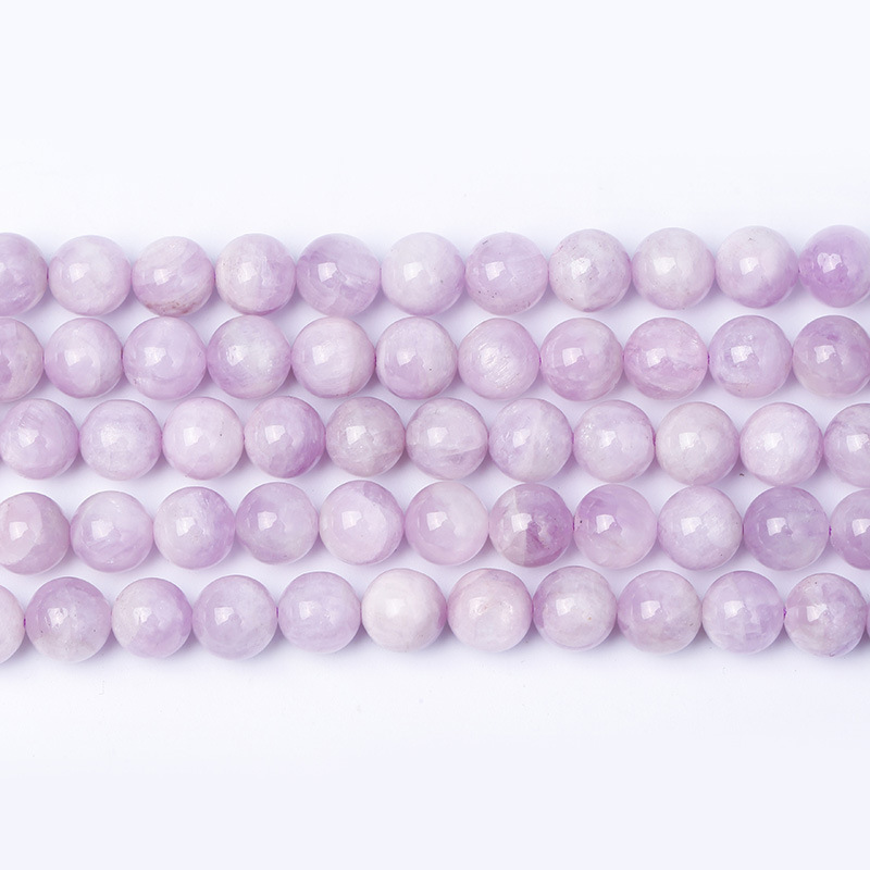 Natural Stone Beads Kunzite Purple Jade Beads High Quality Purple Lithium Scattering Stone Loose Beads