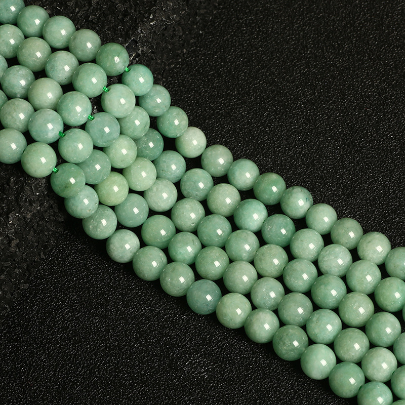 Wholesale 6/8/10mm Burma Jade Beads Smooth Round Jades Stone Beads for Jewelry Making Design