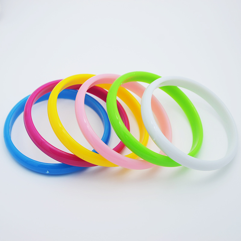 2023 Trendy Wholesale Candy Color  Resin Bangle Bracelet Fashion Square Acrylic Plastic Bangles Bracelet Jewelry