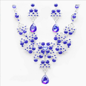 Elegant Necklace And Earring Set Women Crystal Jewelry Set Bridal Jewelry Set