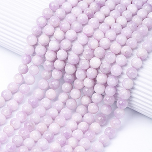 Natural Stone Beads Kunzite Purple Jade Beads High Quality Purple Lithium Scattering Stone Loose Beads