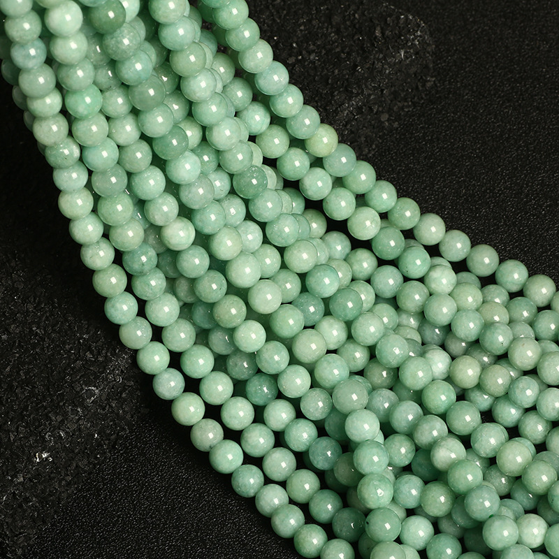 Wholesale 6/8/10mm Burma Jade Beads Smooth Round Jades Stone Beads for Jewelry Making Design