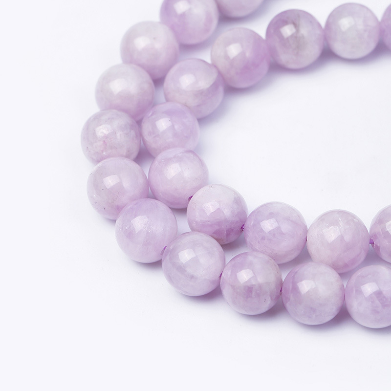 Natural Stone Beads Kunzite Purple Jade Beads High Quality Purple Lithium Scattering Stone Loose Beads