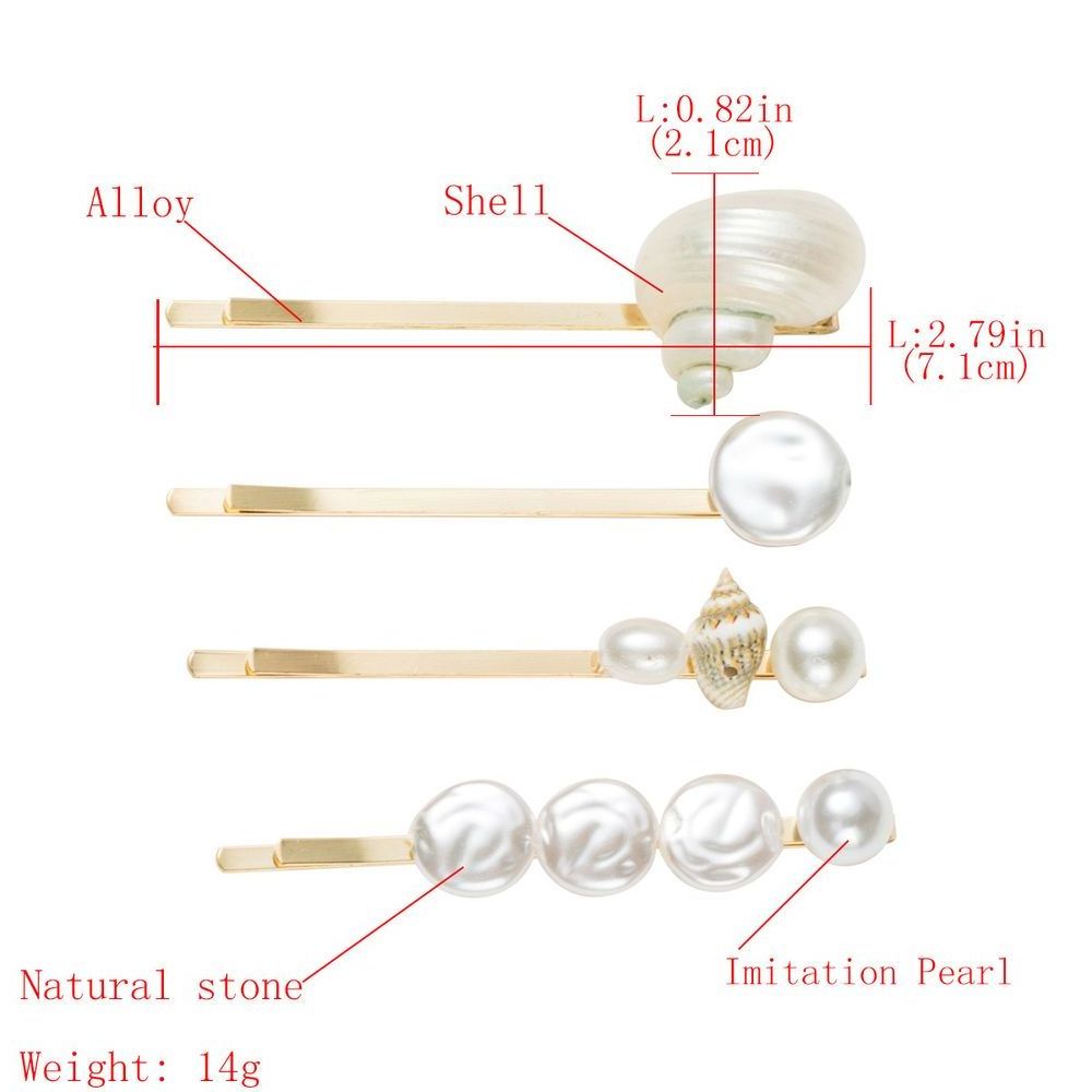 Korea Shell Barrettes for Women Ladies Elegant Jewelry Hairgrips Valentine's Day Hair Pins Hair Accessories