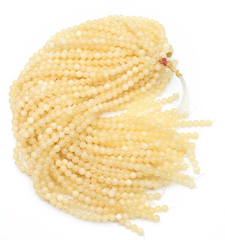 Wholesale Esoteric Products African Jewellery Beads Yellow Topaz Gemstone Price Beads For Jewelry Making Honey Jade Yellow Jade