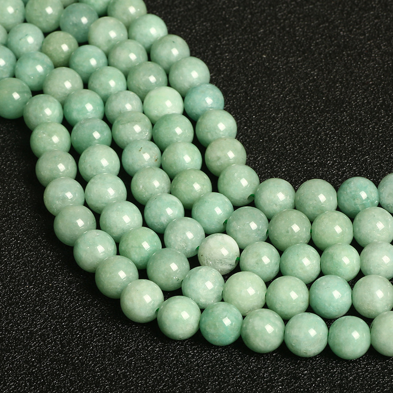 Wholesale 6/8/10mm Burma Jade Beads Smooth Round Jades Stone Beads for Jewelry Making Design