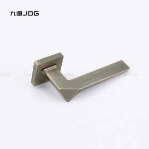 JOG Hardware Factory Simple OEM Zinc Alloy Bronze Square Fancy modern design locks door handles