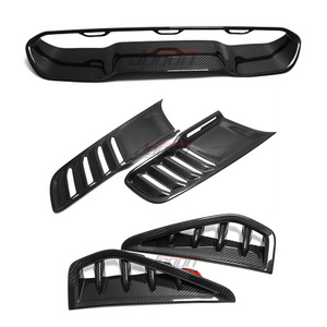 For Dodge Ram TRX 1500 2500 2019-2023 Dry Carbon Fiber Mirror Cover Hood Scoop Engine Cover Car Accessories Interior Decor Trim