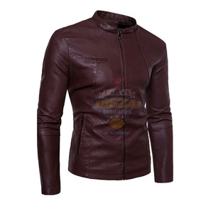 2023 Best Sale Men Leather Jacket Men Slim Fit Fashion Leather Jacket For Men