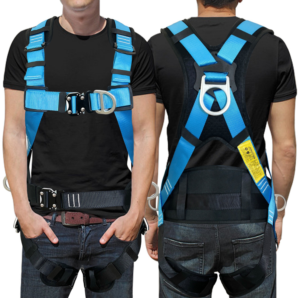 Full Body Safety Harness Tool Fall Protection Ce Certificate Safety Harness 5 Points Full Body Safety Harness