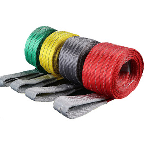 Factory Direct Supply 1000kgs 4m 8m Flat Polyester Duplex Lifting Webbing Belt Flat Braided Lifting Sling Endless Lifting Belt