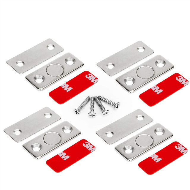 heavy duty Magnetic Door Catch Steel Thin Magnet Latches Strong Cabinet Magnets Hardware for Sliding Doors