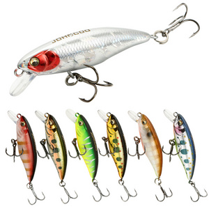 JOHNCOO 55mm 4.4g Minnow Hard Lures Sea Bass 2020 Slow Sinking Wobblers Fishing Lure Bait Artificial Bait