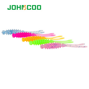 JOHNCOO 10pcs Floating Fishing Lure Soft Bait 48mm 0.44g TPR Soft Worm Swimbait  Artificial Lure