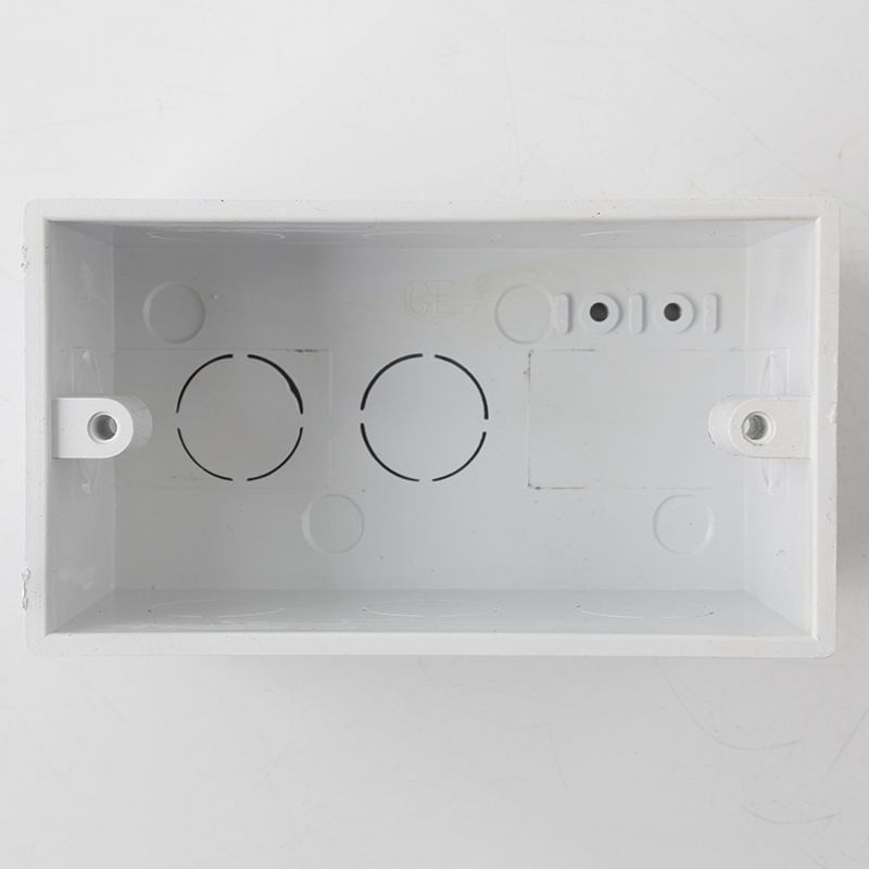 JOHNN White 4X4 4x6 Modules Pvc Plastic Electrical Wall Switch Outlet Receptacle Mount Junction Switch Back Socket Box