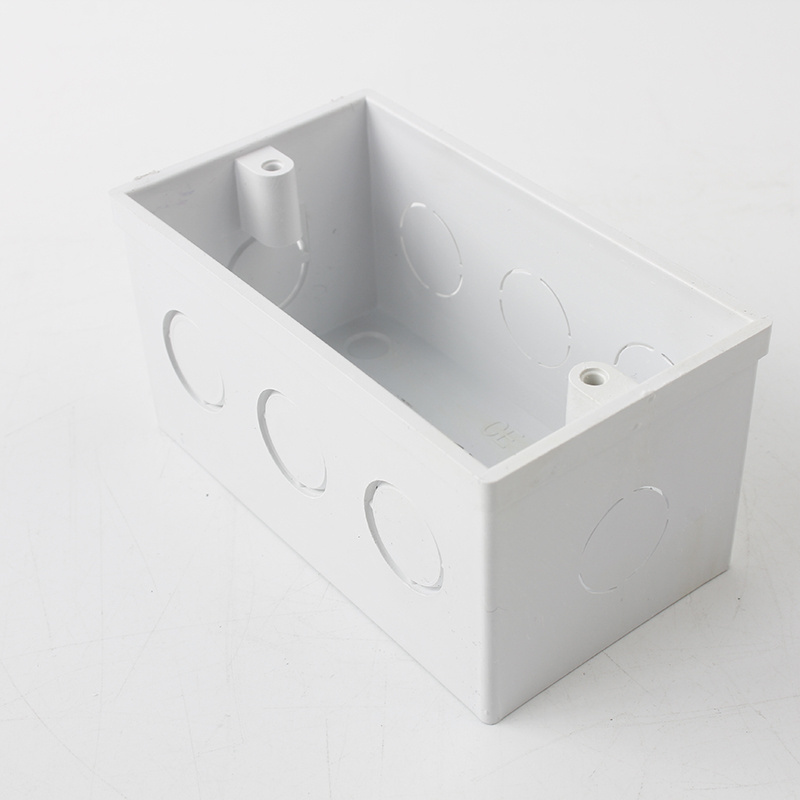 JOHNN White 4X4 4x6 Modules Pvc Plastic Electrical Wall Switch Outlet Receptacle Mount Junction Switch Back Socket Box