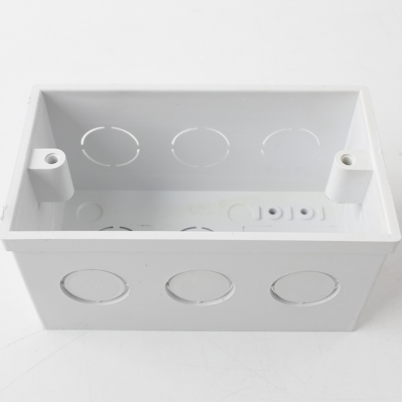 JOHNN White 4X4 4x6 Modules Pvc Plastic Electrical Wall Switch Outlet Receptacle Mount Junction Switch Back Socket Box