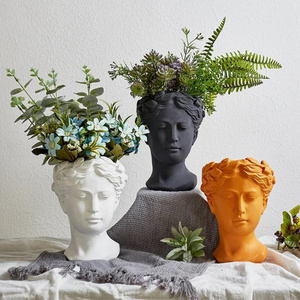 Flower Pot Venus Vase Pot Goddess Head Greek Statue Vase Home Decoration Accessories Ornament Home Decor