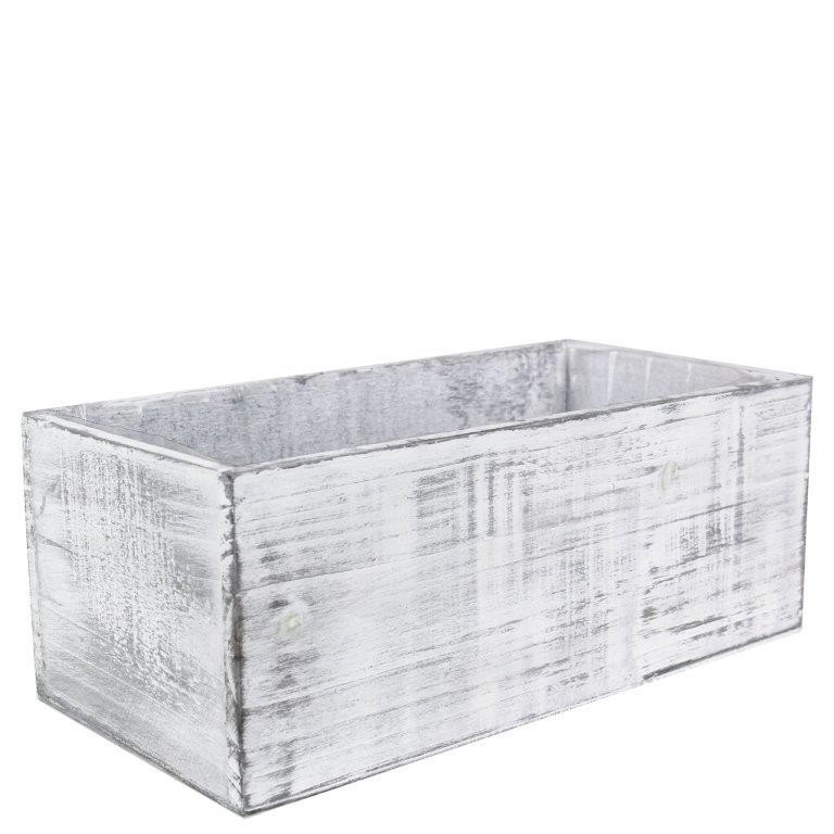 Wood Rectangle Planter Box with Plastic Liner