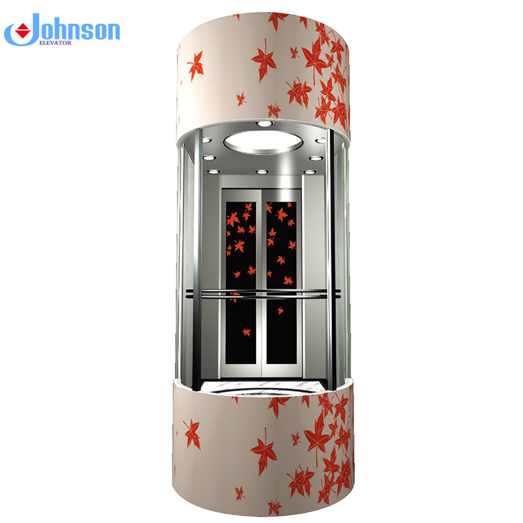 New safe systems outdoor glass lift transparent stainless steel elevator