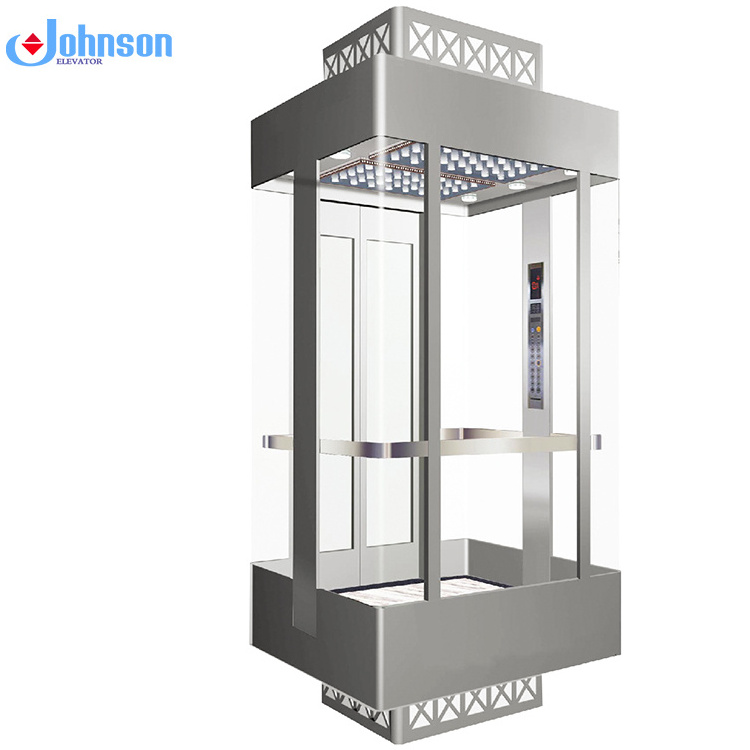 New safe systems outdoor glass lift transparent stainless steel elevator