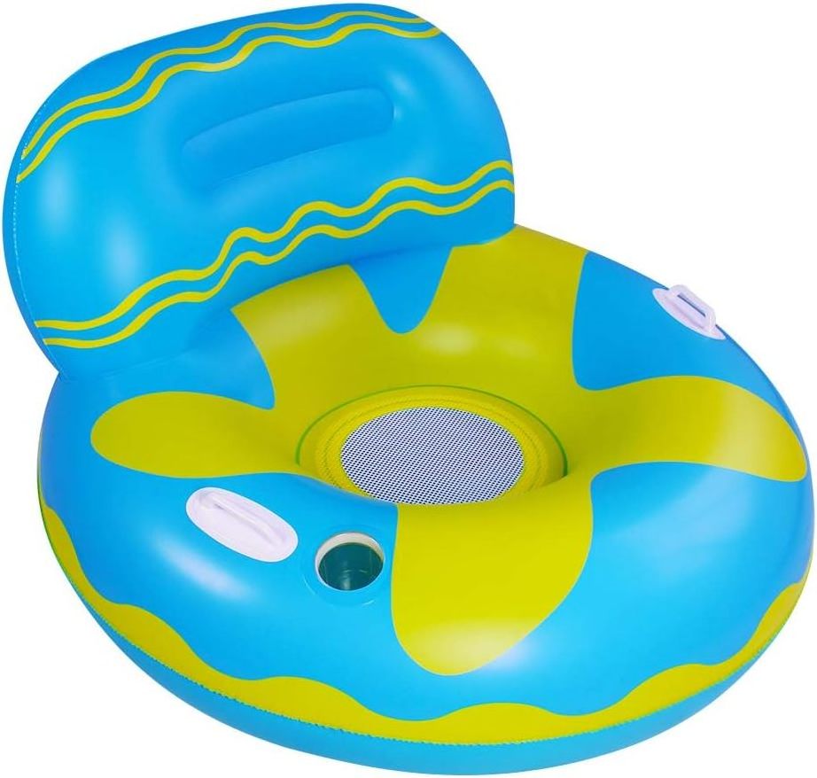 Custom Portable Floating Water Hammock Lounger Pool Inflatable Water Hammock with Inflatable backrest in beach